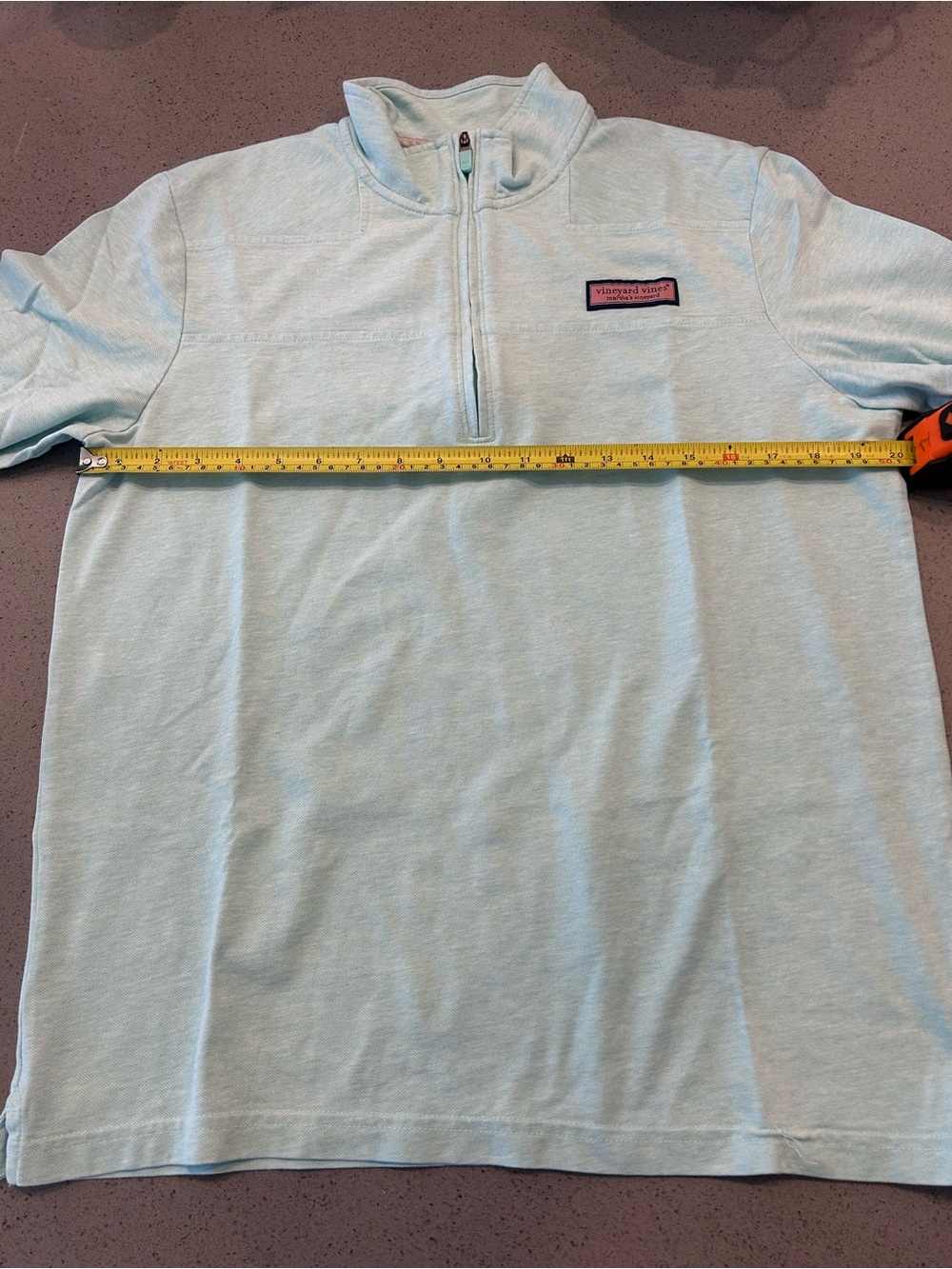 Vineyard Vines Men’s Light Aqua Quarter-Zip Pullover